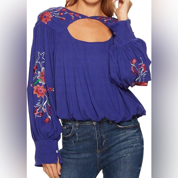 13. Free People Lita Embroidered Top | Size XS - Picture 3 of 16